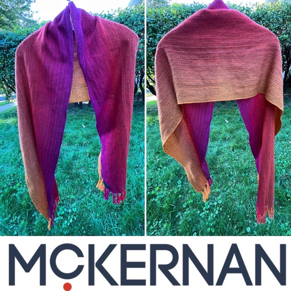 McKernan Accessories - 🎨Ombré 100% New Wool Scarf in Mustard/Orange/Pink | McKernan | Ireland 17”x80”